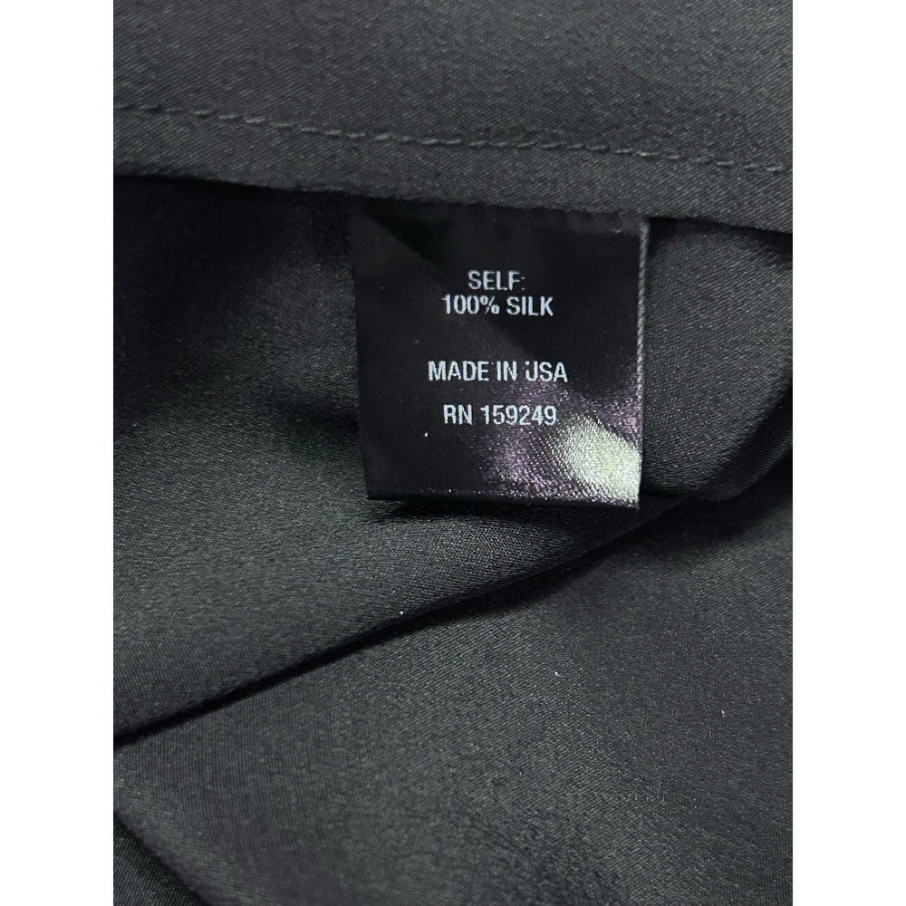 TWP Midnight Satin Sheets Blouse Black 100% Silk Oversized Button Down XS/S - Picture 11 of 15